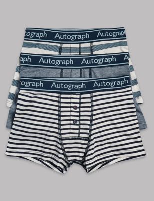 3 Pack Striped Trunks &#40;6-16 Years&#41;